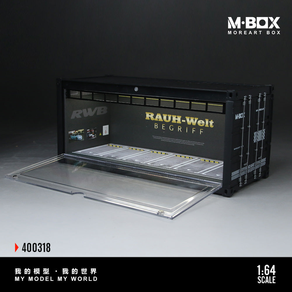 MoreArt M BOX 1/64 Container Model Storage Scene Diorama with LED Light- RWB Edition
