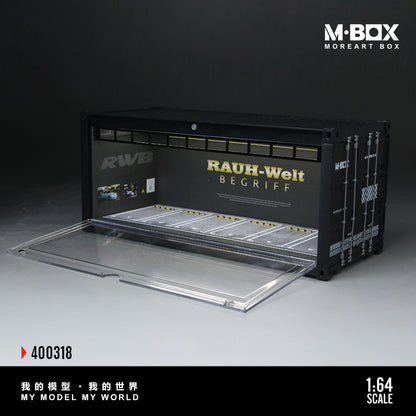 MoreArt M BOX 1/64 Container Model Storage Scene Diorama with LED Light- RWB Edition