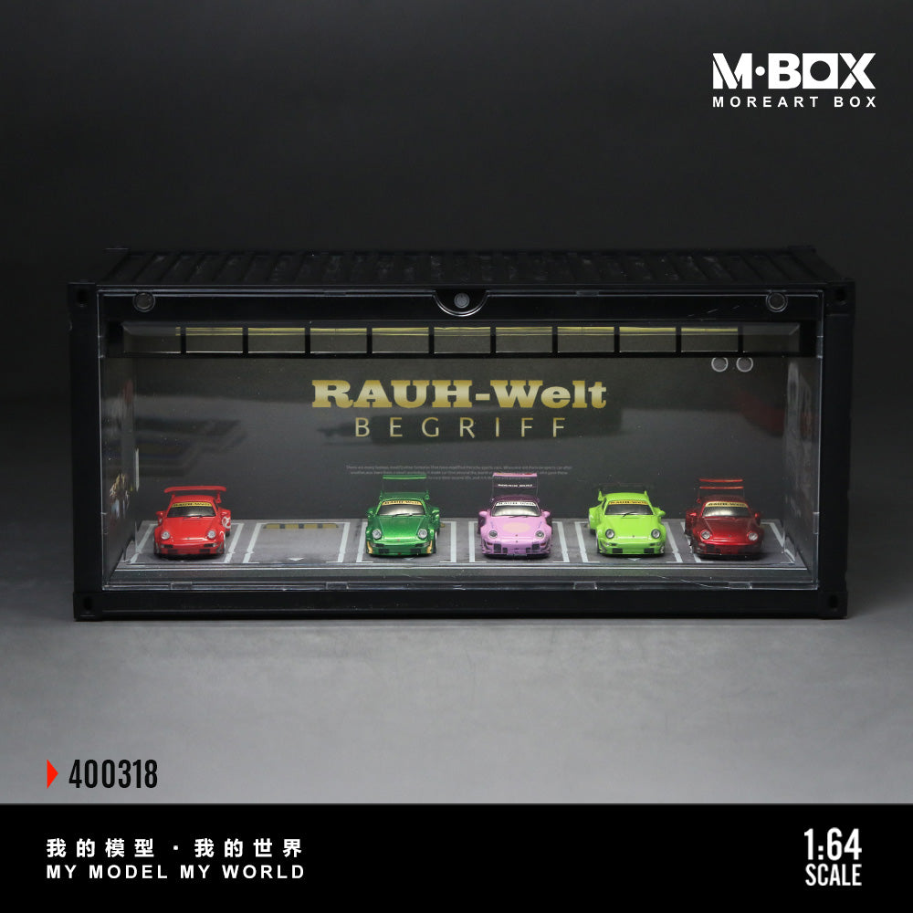 MoreArt M BOX 1/64 Container Model Storage Scene Diorama with LED Light- RWB Edition