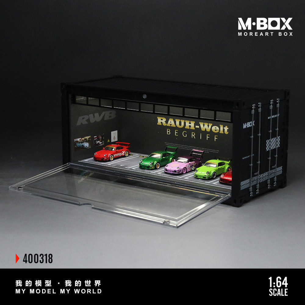 MoreArt M BOX 1/64 Container Model Storage Scene Diorama with LED Light- RWB Edition