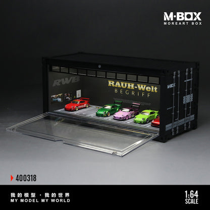 MoreArt M BOX 1/64 Container Model Storage Scene Diorama with LED Light- RWB Edition