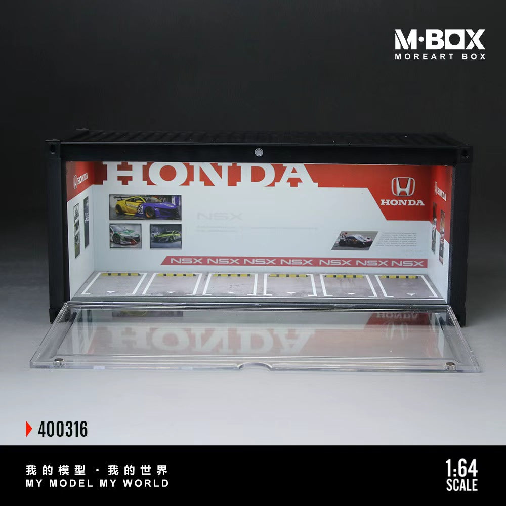MoreArt M BOX 1/64 Container Model Storage Scene Diorama with LED Light- Honda Edition