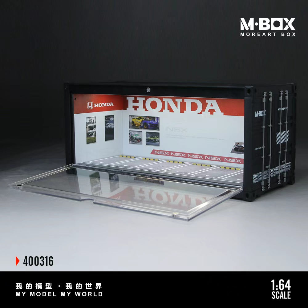 MoreArt M BOX 1/64 Container Model Storage Scene Diorama with LED Light- Honda Edition
