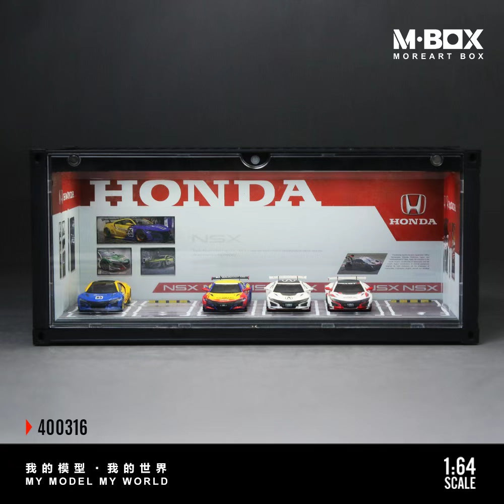MoreArt M BOX 1/64 Container Model Storage Scene Diorama with LED Light- Honda Edition