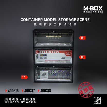 MoreArt M BOX 1/64 Container Model Storage Scene Diorama with LED Light- RWB Edition