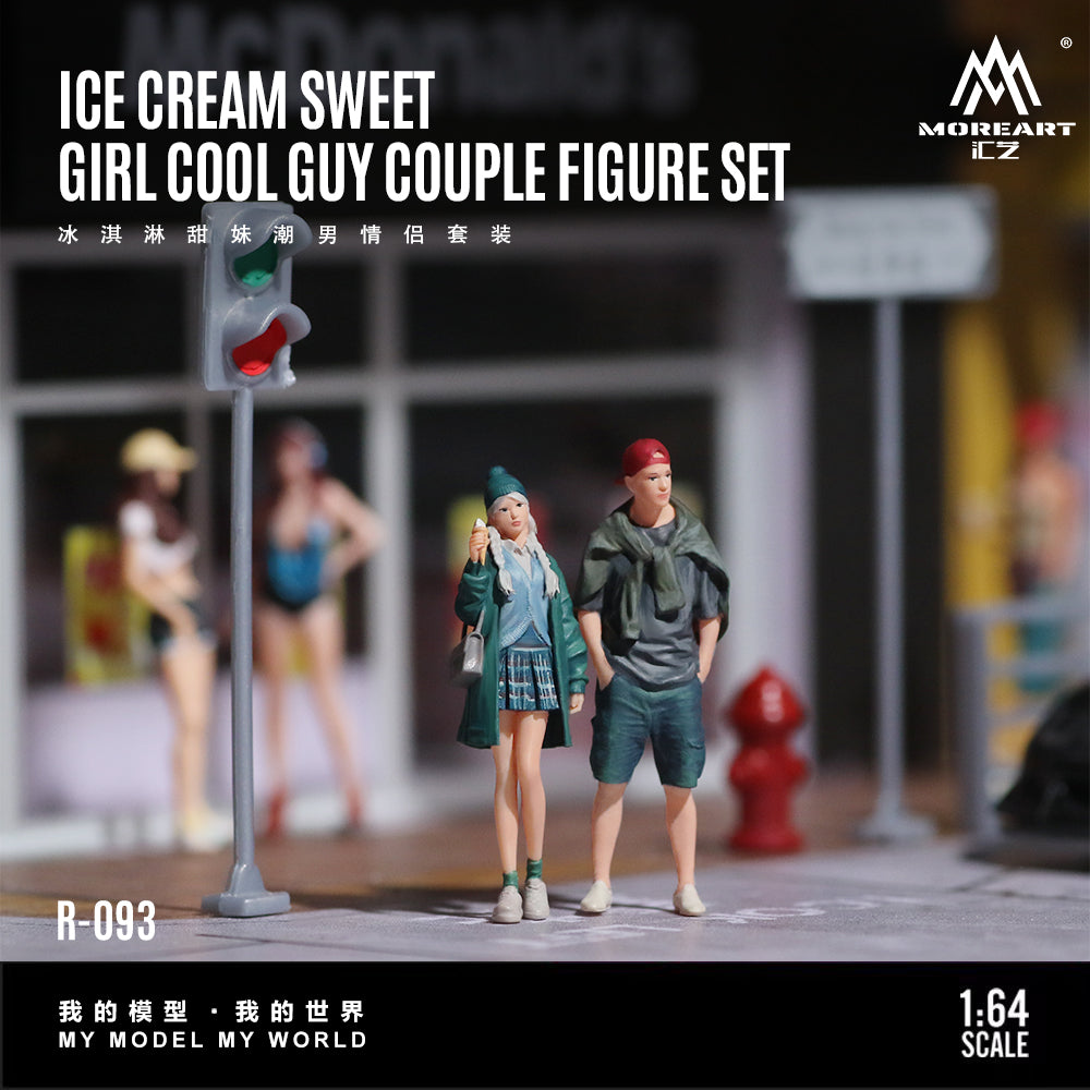 MoreArt 1:64 Ice Cream Sweet Girl Cool Guy Couple Figure Set (2 Figures Set)