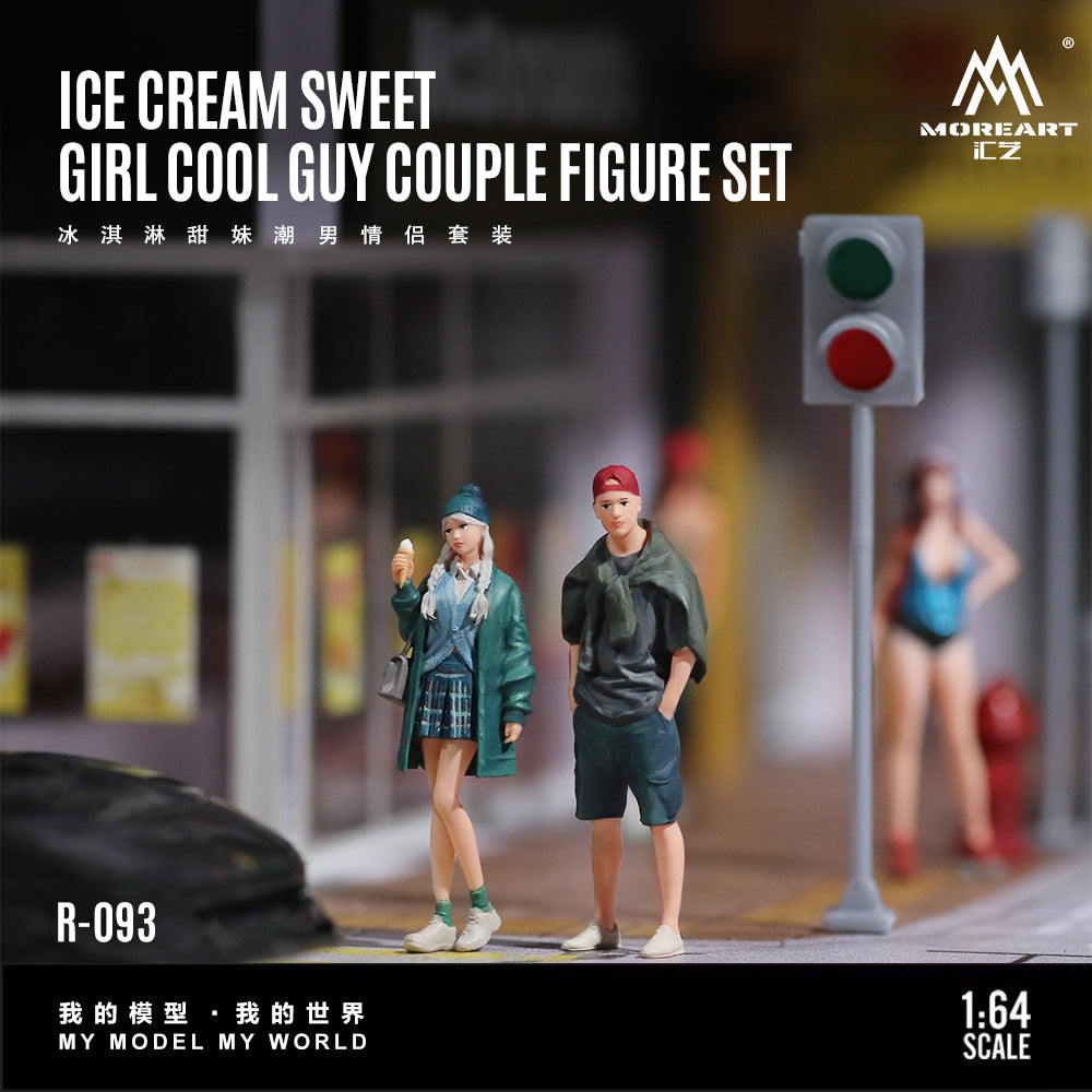 MoreArt 1:64 Ice Cream Sweet Girl Cool Guy Couple Figure Set (2 Figures Set)