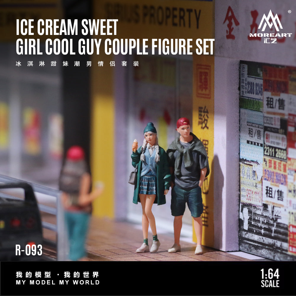 MoreArt 1:64 Ice Cream Sweet Girl Cool Guy Couple Figure Set (2 Figures Set)