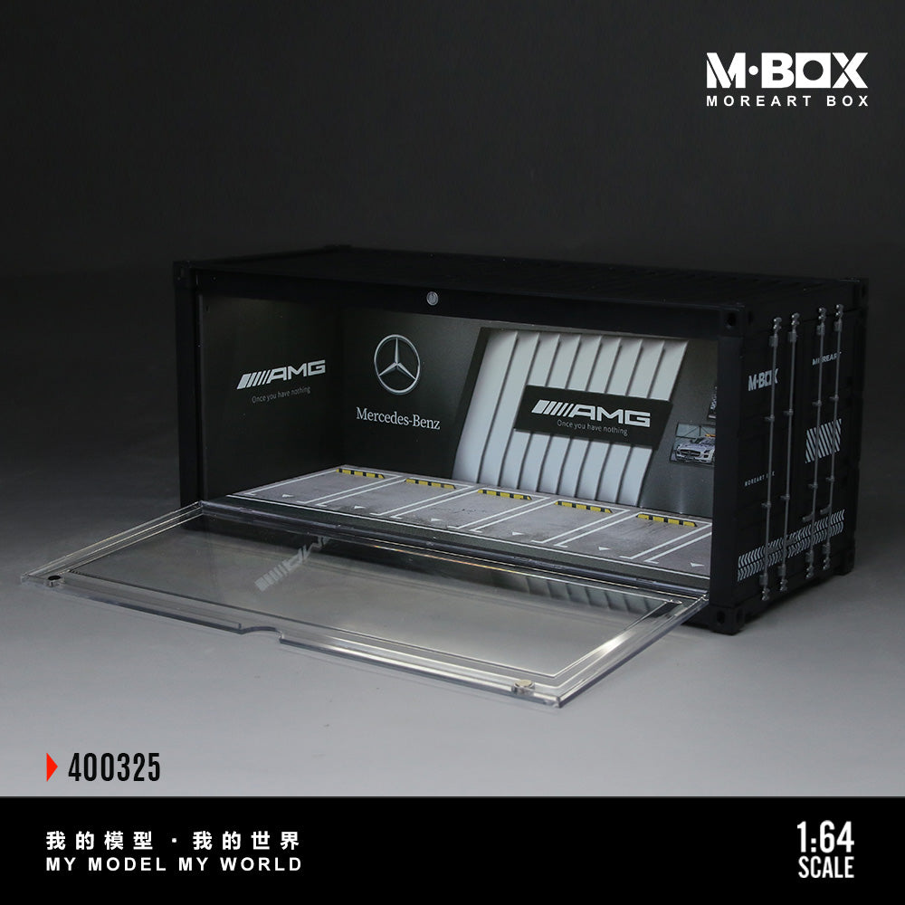 MoreArt M BOX 1/64 Container Model Storage Scene Diorama with LED Light- AMG Edition