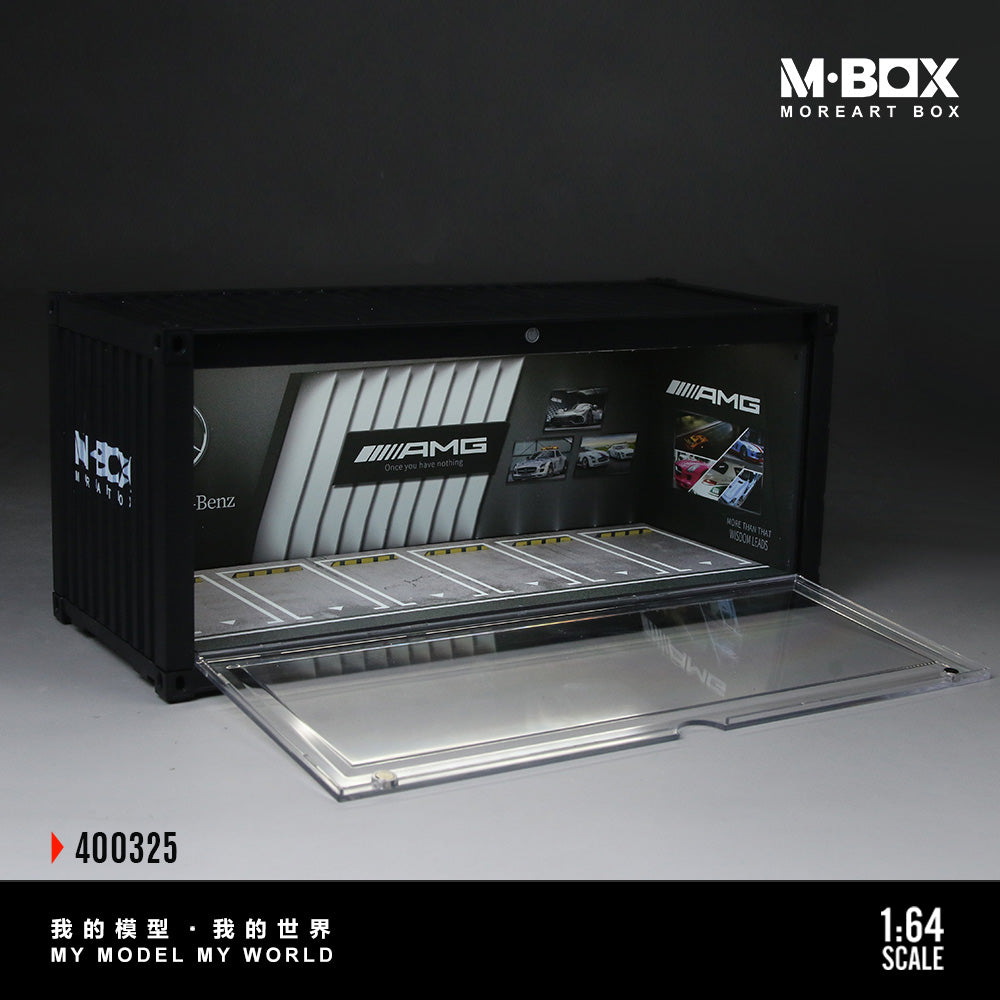 MoreArt M BOX 1/64 Container Model Storage Scene Diorama with LED Light- AMG Edition
