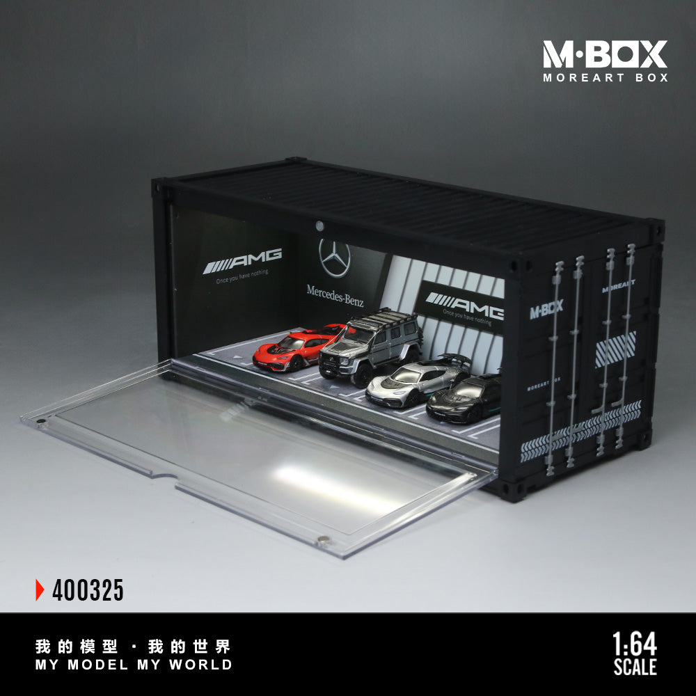 MoreArt M BOX 1/64 Container Model Storage Scene Diorama with LED Light- AMG Edition