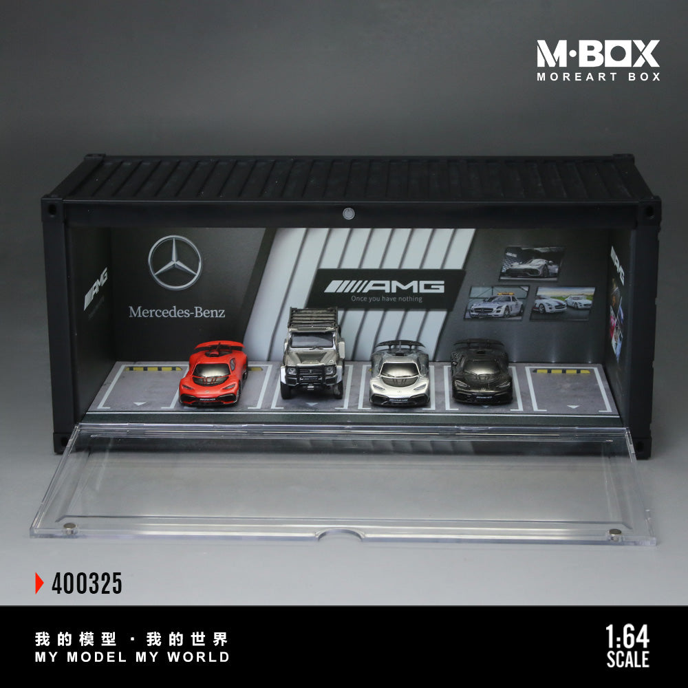 MoreArt M BOX 1/64 Container Model Storage Scene Diorama with LED Light- AMG Edition