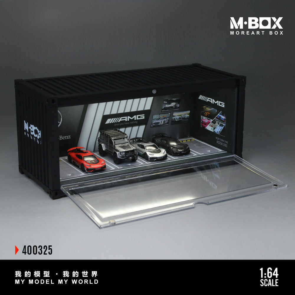 MoreArt M BOX 1/64 Container Model Storage Scene Diorama with LED Light- AMG Edition