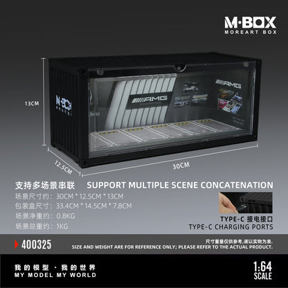 MoreArt M BOX 1/64 Container Model Storage Scene Diorama with LED Light- AMG Edition