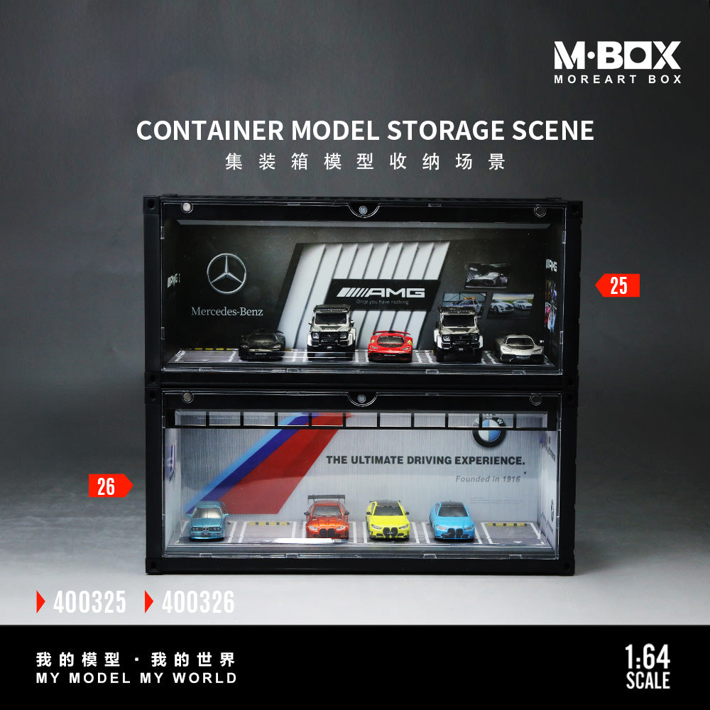 MoreArt M BOX 1/64 Container Model Storage Scene Diorama with LED Light- M Performance Edition