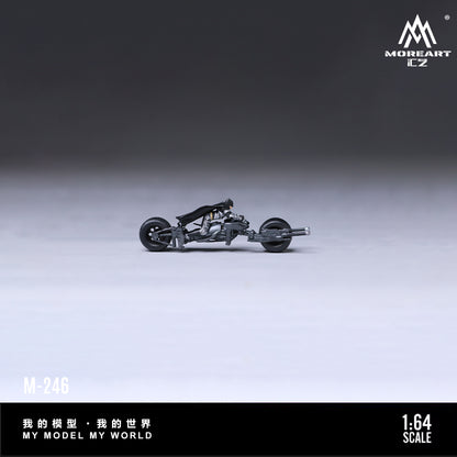 MoreArt 1:64 Batman Batcycle Bat Themed Combat Motorcycle Figure Set (1 Motorcycle + 1 Figure)