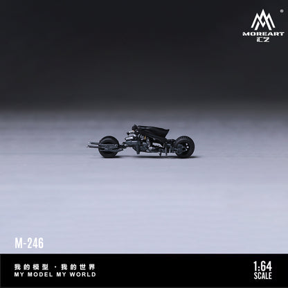 MoreArt 1:64 Batman Batcycle Bat Themed Combat Motorcycle Figure Set (1 Motorcycle + 1 Figure)