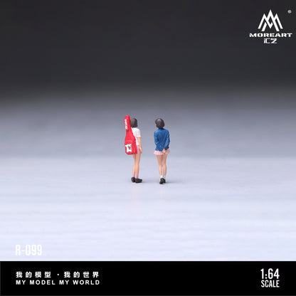 MoreArt 1:64 Japanese School Uniform Best Friends 2 Figure Set (2 Figures Set)