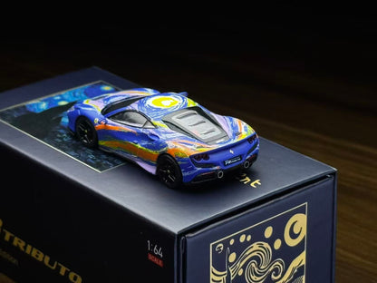 Karium 1:64 F8 Tributo Van Gogh Starry Livery in Premium Box Packaging