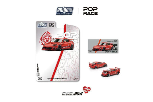 Pop Race X Enigma 1:64 Mazda RX-8 RE-Amemiya Orange in Blister Packaging (PRE016)