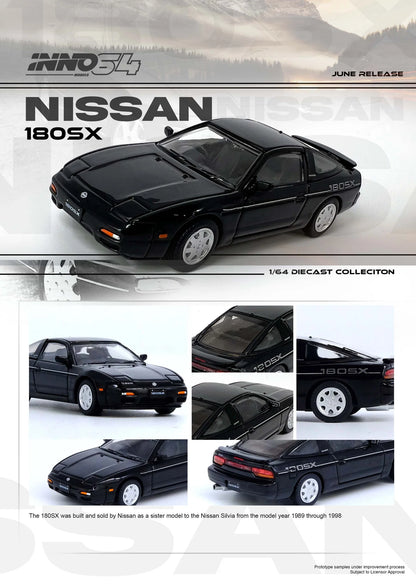 INNO64 1:64 Nissan 180SX Black (IN64-180SX-BLA)