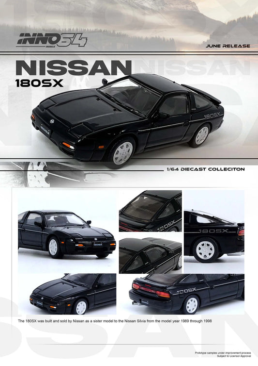 INNO64 1:64 Nissan 180SX Black (IN64-180SX-BLA)