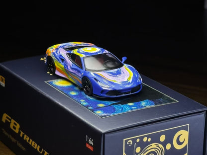 Karium 1:64 F8 Tributo Van Gogh Starry Livery in Premium Box Packaging