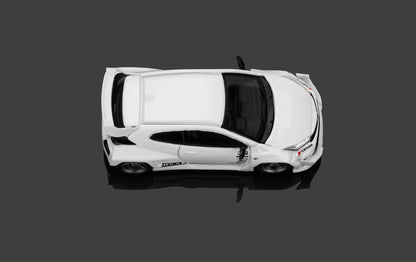Fuji 1:64 Toyota GR Yaris Pandem Rocket Bunny Wide Body Hot Hatch HKS White Limited 499 Pieces