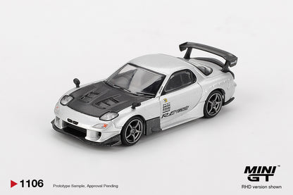 Mini GT 1:64 Mazda RX-7 RE-Amemiya Silver Metallic (MGT01106-CH)