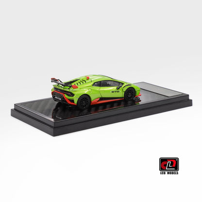 LCD Model 1:64 Lamborghini Huracan STO Green Openable Engine Hood with Detailed Engine Lamborghini Official Licensed
