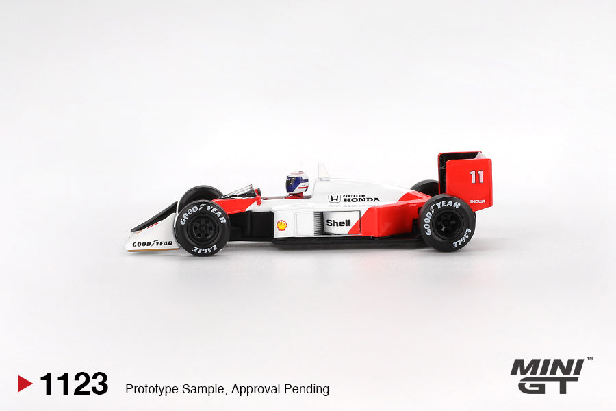 Mini GT 1:64 McLaren MP4/4 #11 Alain Prost 1988 Japanese Grand Prix 2nd Place (With Marlboro Decal Stickers) (MGT01123-CH)