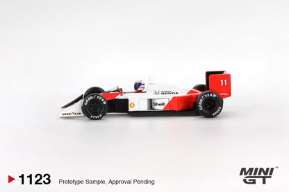 Mini GT 1:64 McLaren MP4/4 #11 Alain Prost 1988 Japanese Grand Prix 2nd Place (With Marlboro Decal Stickers) (MGT01123-CH)