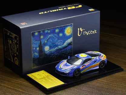 Karium 1:64 F8 Tributo Van Gogh Starry Livery in Premium Box Packaging