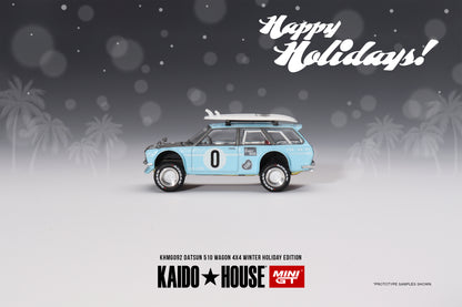 Mini GT 1:64 Datsun KAIDO 510 Wagon 4x4 Winter Holiday Edition Kaido House Christmas (KHMG092)