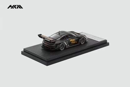 HKM 1:64 911 (992) GT3 R Rennsport Single Seat Track Edition Brumos Spoiler Skye Sands Black Carbon