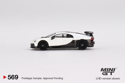 Mini GT 1/64 Bugatti Chiron Pur Sport White LHD(MGT00569-CH)