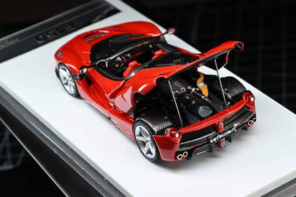 Street Buster 1:64 LaFerrari F150 Aperta Soft Top Rosso Corsa Standard Red Openable Rear Hood Detailed Engine