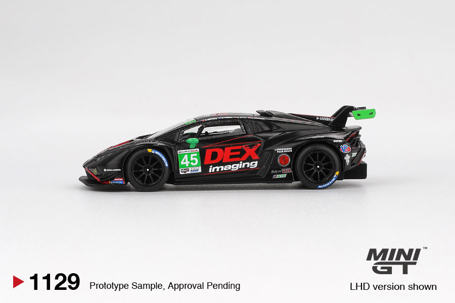 Mini GT 1:64 Lamborghini Huracán GT3 EVO2 #45 No. 45 DEX Imaging  2024 IMSA Daytona 24 Hrs (MGT01129-CH)