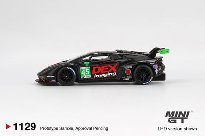 Mini GT 1:64 Lamborghini Huracán GT3 EVO2 #45 No. 45 DEX Imaging  2024 IMSA Daytona 24 Hrs (MGT01129-CH)