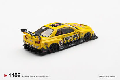 Mini GT 1:64 Nissan LB-ER34 Super Silhouette SKYLINE Sport Yellow (MGT01182-CH)