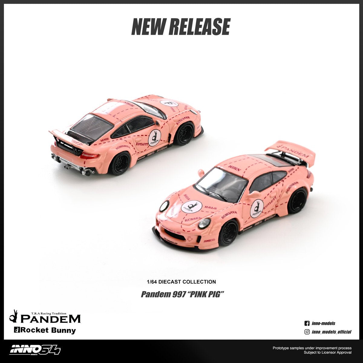INNO64 1:64 PANDEM 997 PINK PIG (IN64-997P-PPIG)