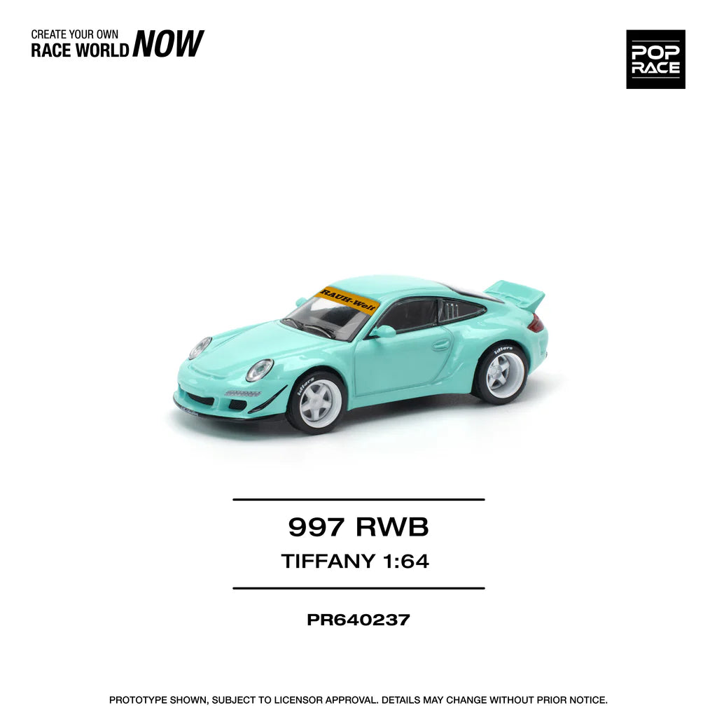 Pop Race 1:64 Porsche RWB 997 Tiffany Blue (PR640237)