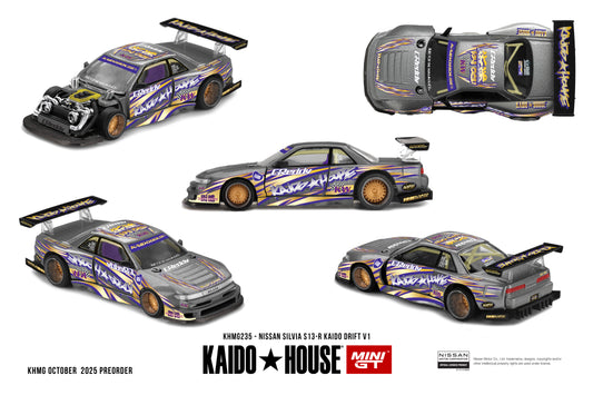 Mini GT 1:64 Nissan Silvia S13-R KAIDO DRIFT V1 KaidoHouse (KHMG235)