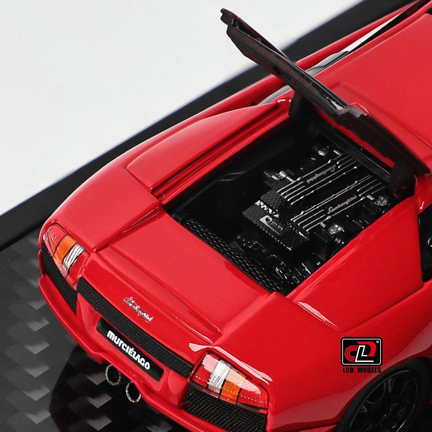 LCD 1:64 Lamborghini Murcielago Red Openable Engine Hood with Detailed Engine Lamborghini Official Licensed