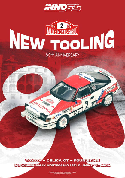INNO64 1:64 TOYOTA CELICA GT-FOUR (ST165) (IN64-ST165R-91MCW)