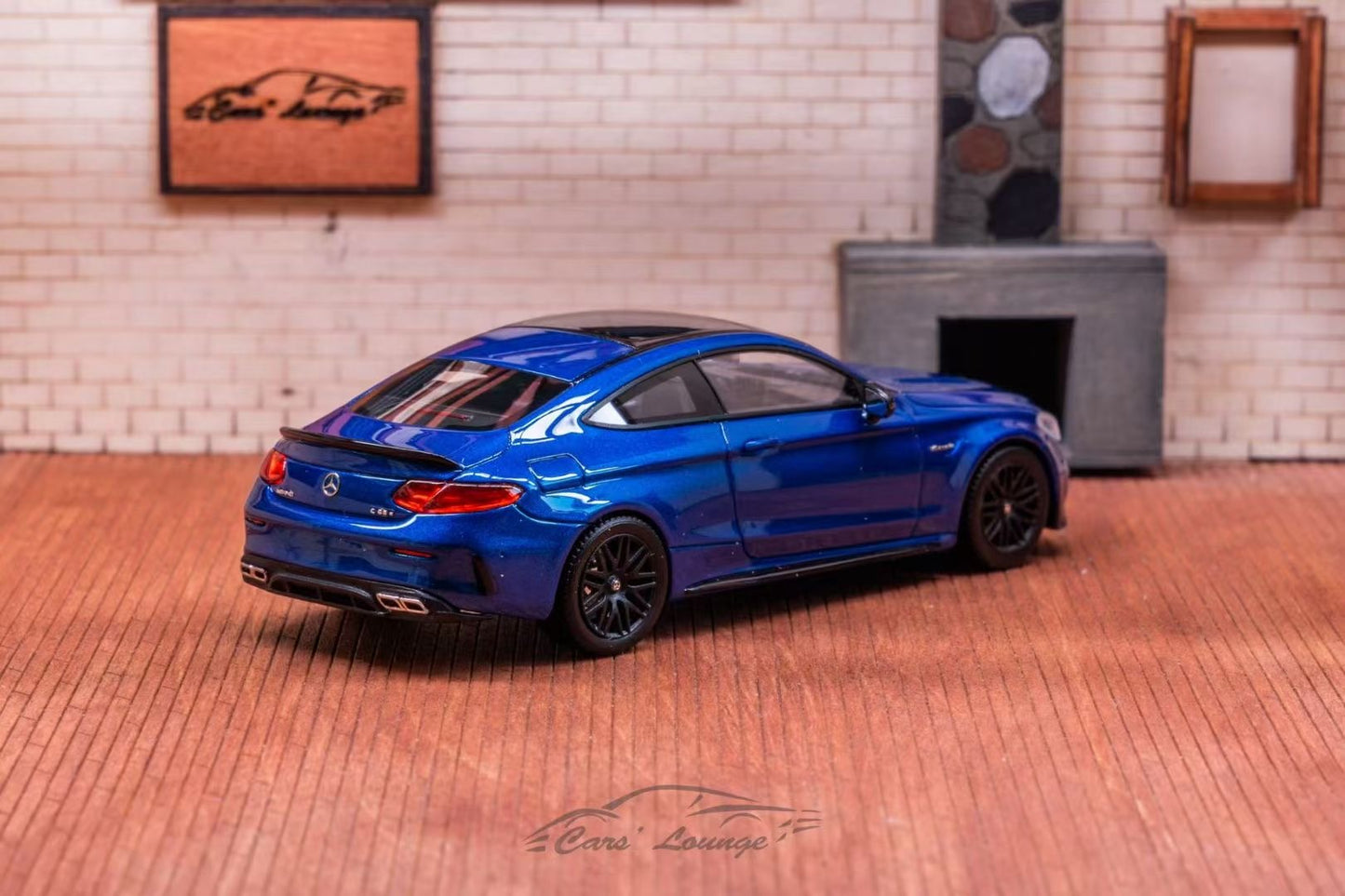 [Premium Resin Model] Car Lounge 1:64 Mercedes-Benz C63S Coupe C-Class W205 Brilliant Blue Premium Box Packaging (Limited to 399 Pieces)