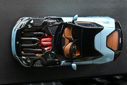 7CM Model 1:64 12Cilindri Hard Top Coupe Azzurro California Blue Openable Front Good Detailed Engine