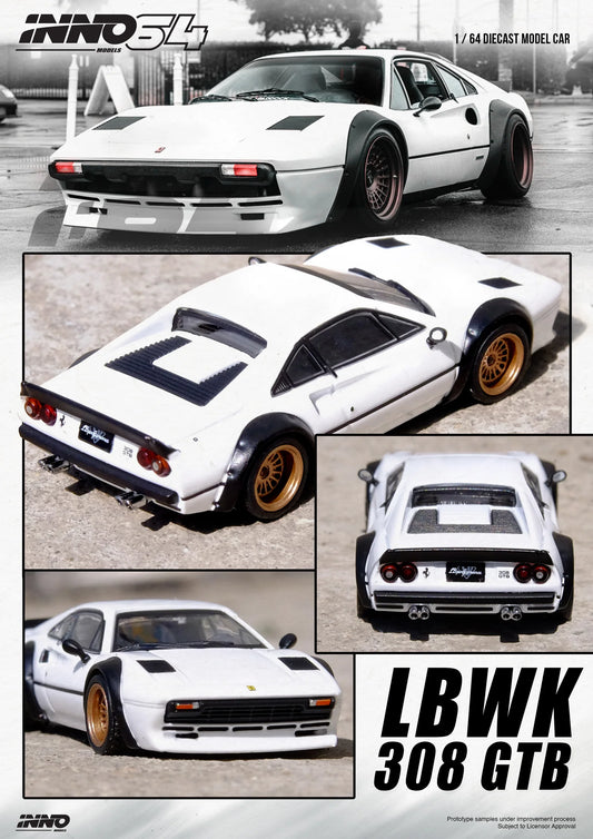 INNO64 Ferrari LBWK 308 GTB White (IN64-LBWK308-WHI)