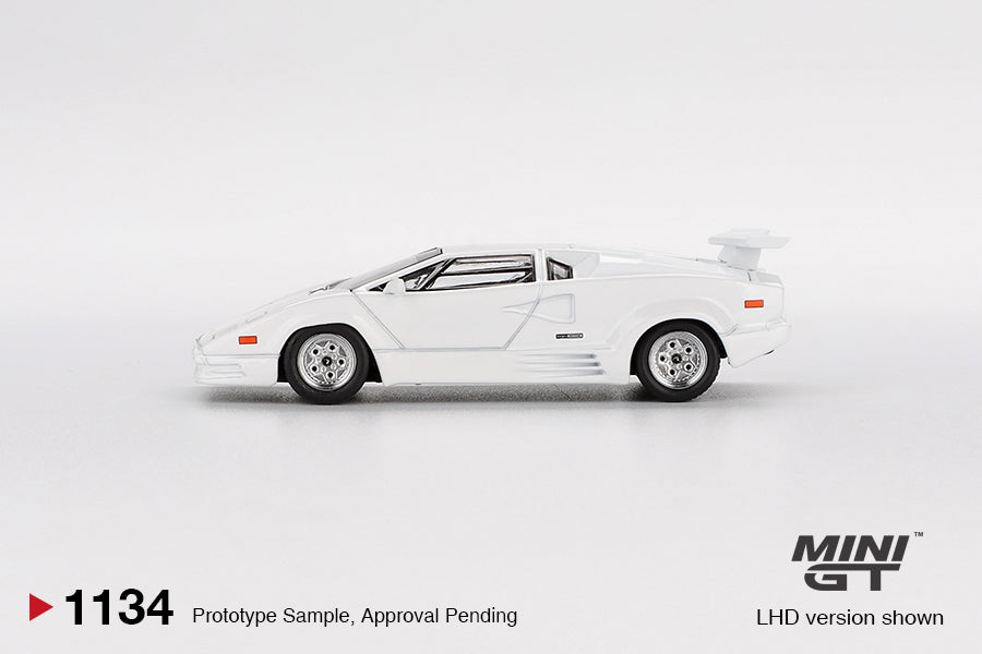 Mini GT 1:64 Lamborghini Countach 25th Anniversary White (MGT01134-CH)