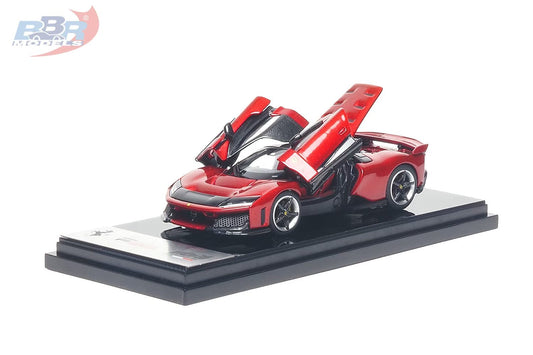 BBR x AR Box 1/64 Ferrari F80 Supercar Rosso Red Openable All Doors and Hoods Detailed Engine Official Licensed (BBR64001H)